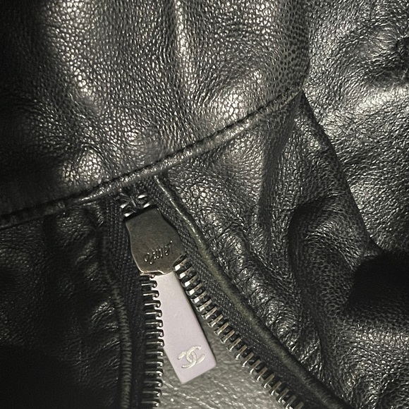 💯AUTH CHANEL LOGO SPELL OUT QUILTED CAVIAR MATALESE BOSTON BAG BLACK MEDIUM EUC - Picture 12 of 15